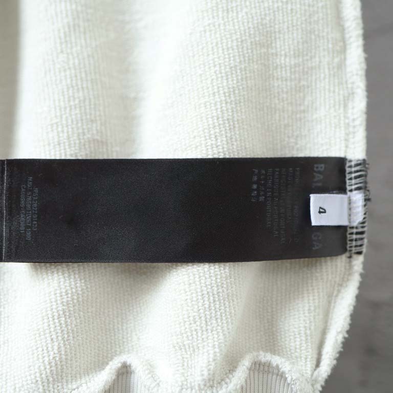 Balenciaga Back Zip-Up Hoodie Regular Fit in dirty white and blue - EUR FASHION