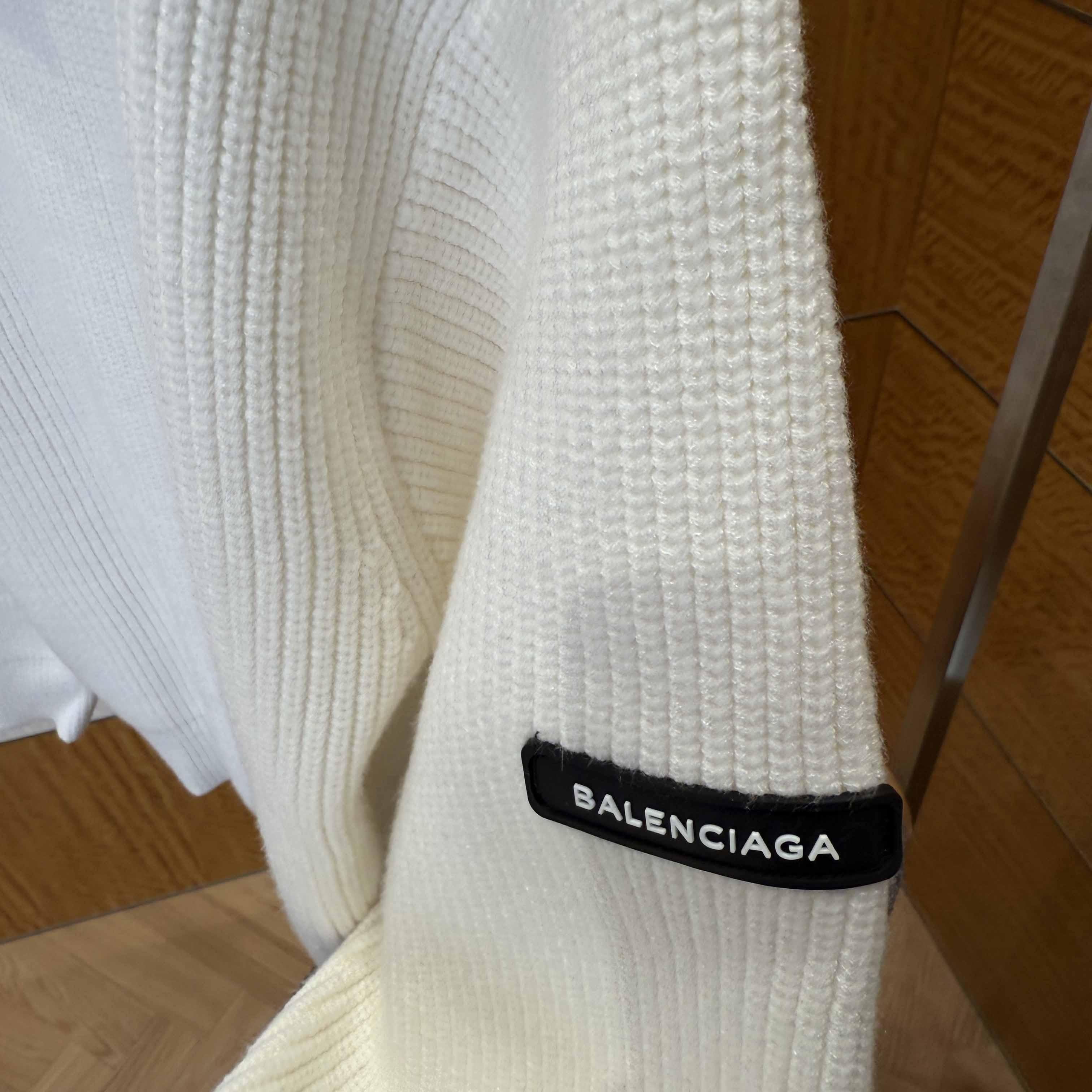 Balenciaga Logo-patch Stretch-wool Jumper - EUR FASHION