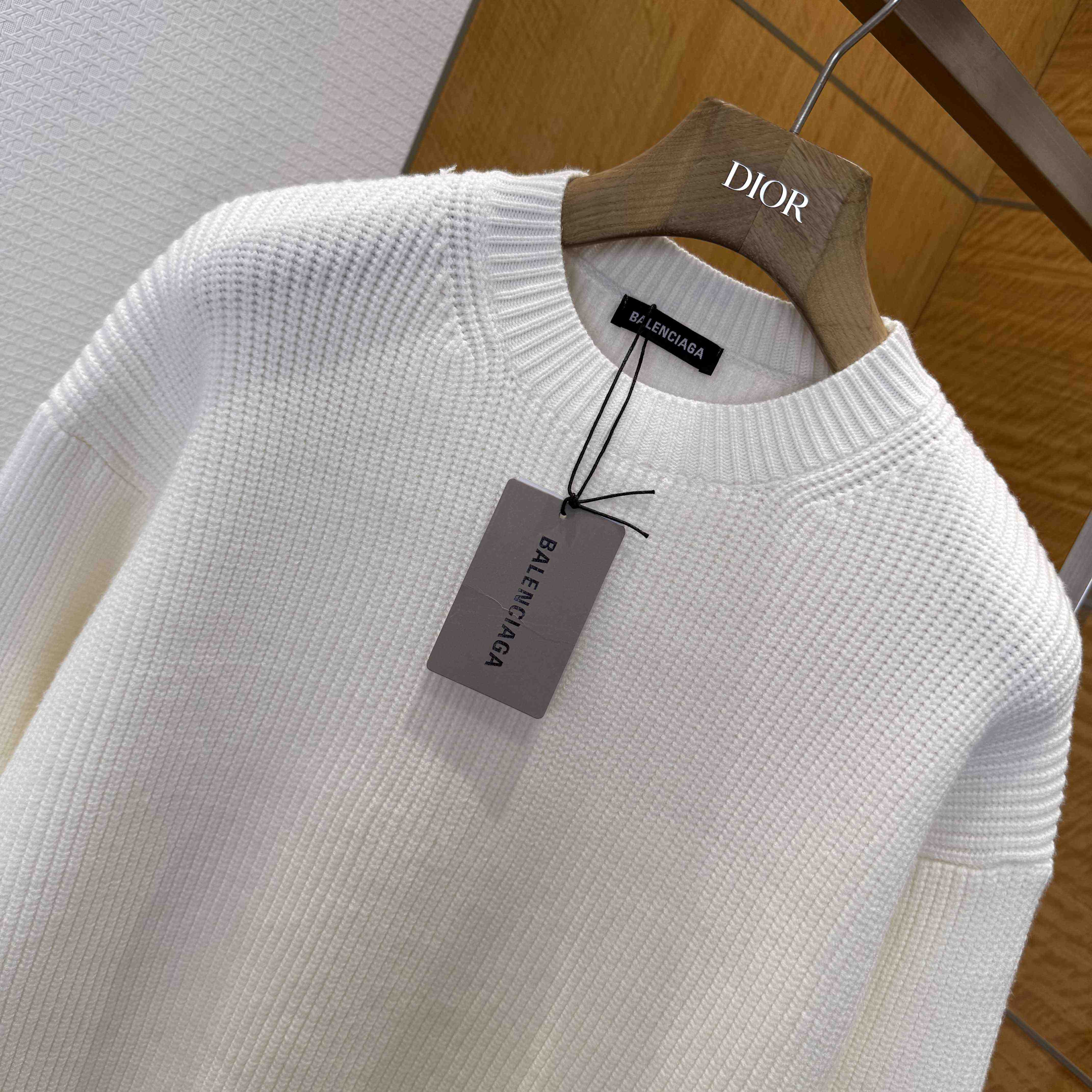 Balenciaga Logo-patch Stretch-wool Jumper - EUR FASHION