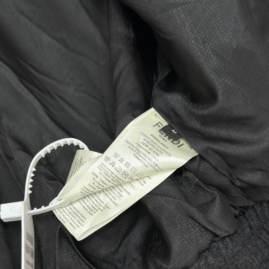 Fendi Dark Grey Cashmere Sweatshirt - EUR FASHION