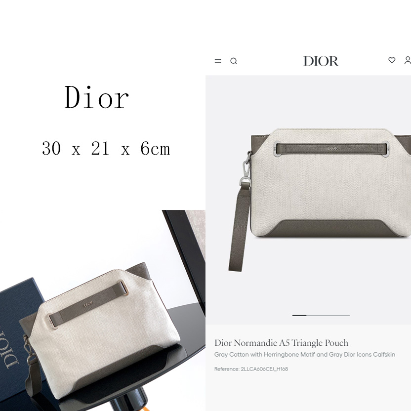 Dior Normandie A5 Triangle Pouch  - EUR FASHION