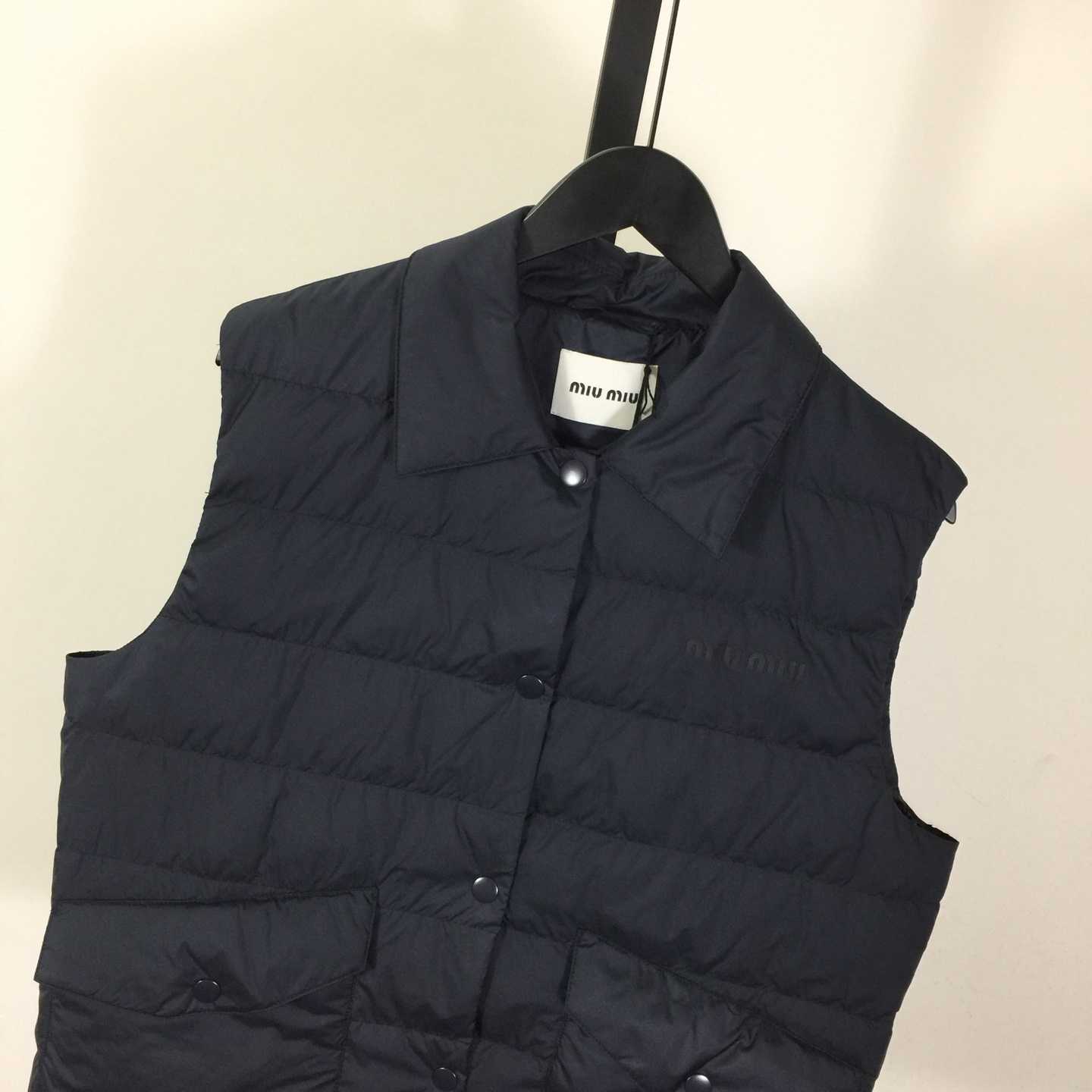 Miu Miu Technical Pongé Down Vest - EUR FASHION