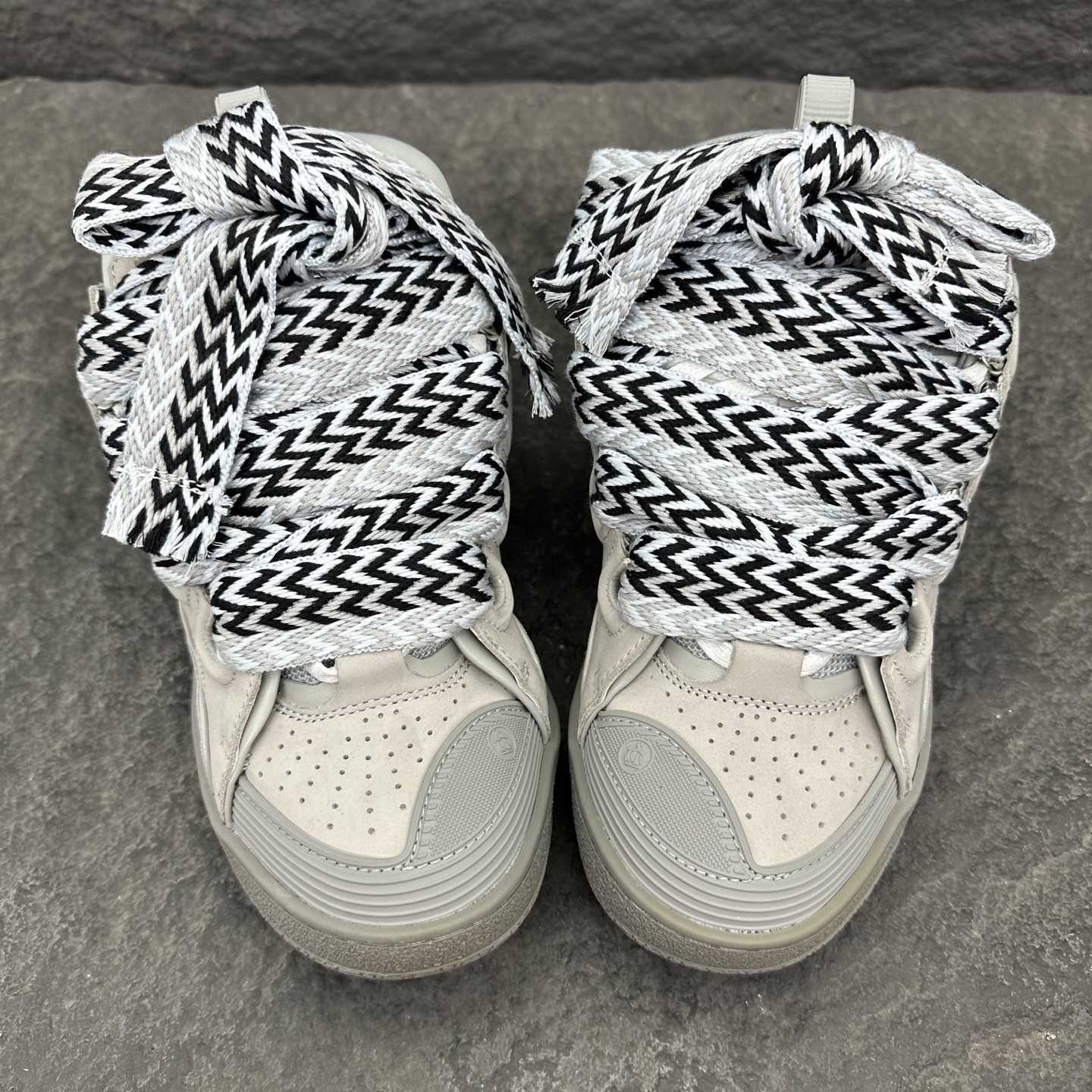 Lanvin Leather Curb Sneakers - EUR FASHION