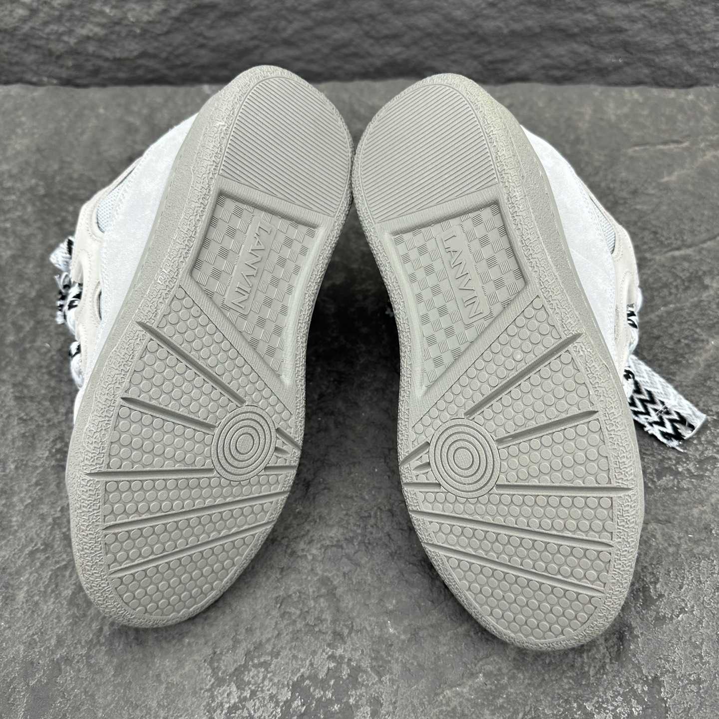 Lanvin Leather Curb Sneakers - EUR FASHION