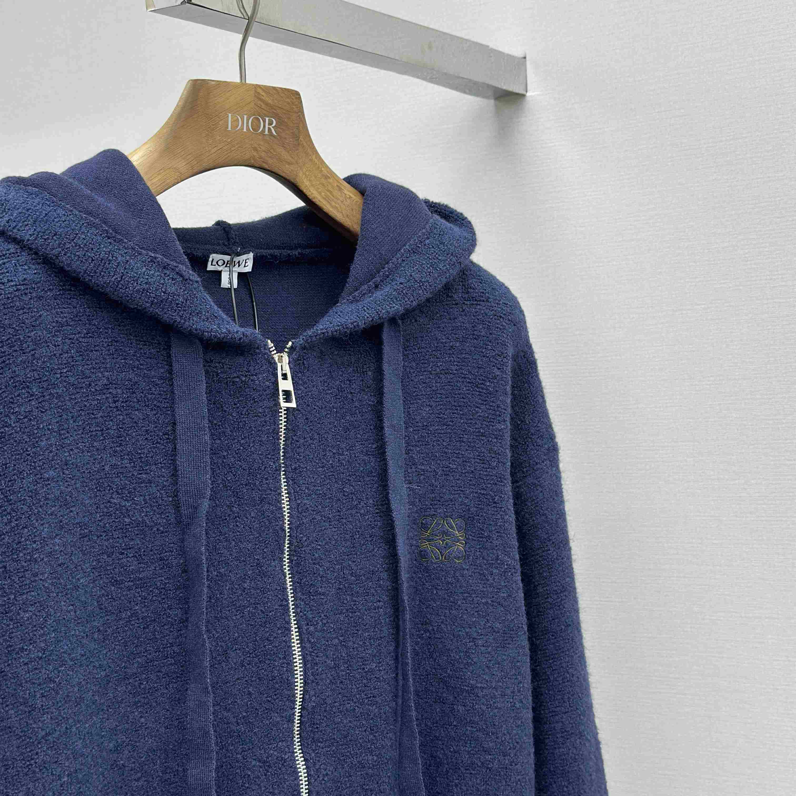 Loewe Anagram Zip-up Hoodie In Wool - EUR FASHION