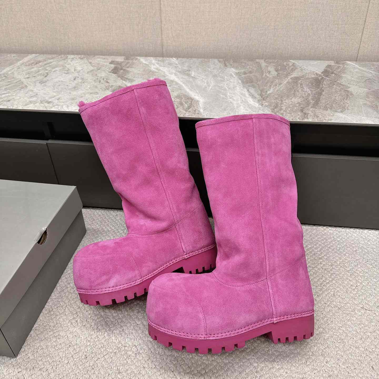 Balenciaga Alaska Fur High Boots - EUR FASHION