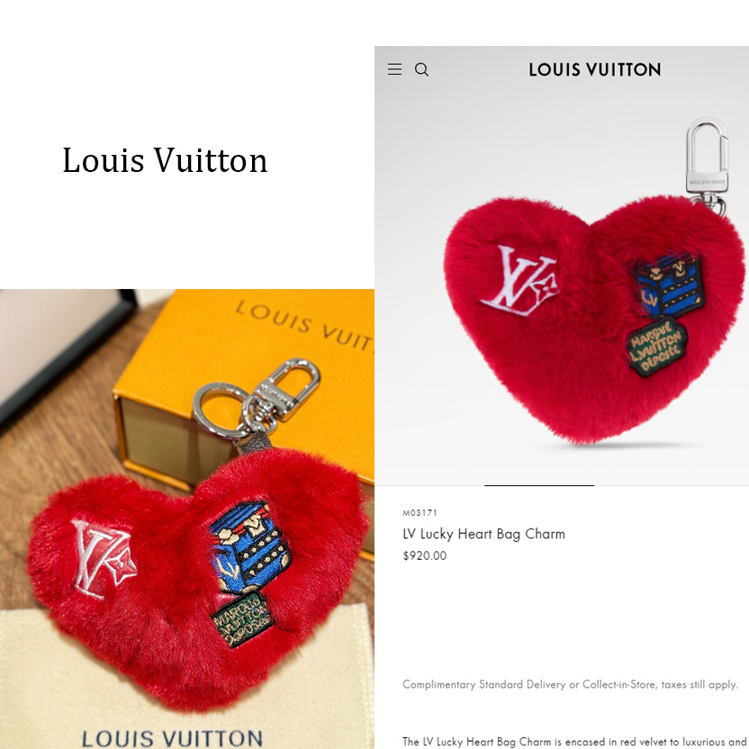 Louis Vuitton LV Lucky Heart Bag Charm   M03171 - EUR FASHION