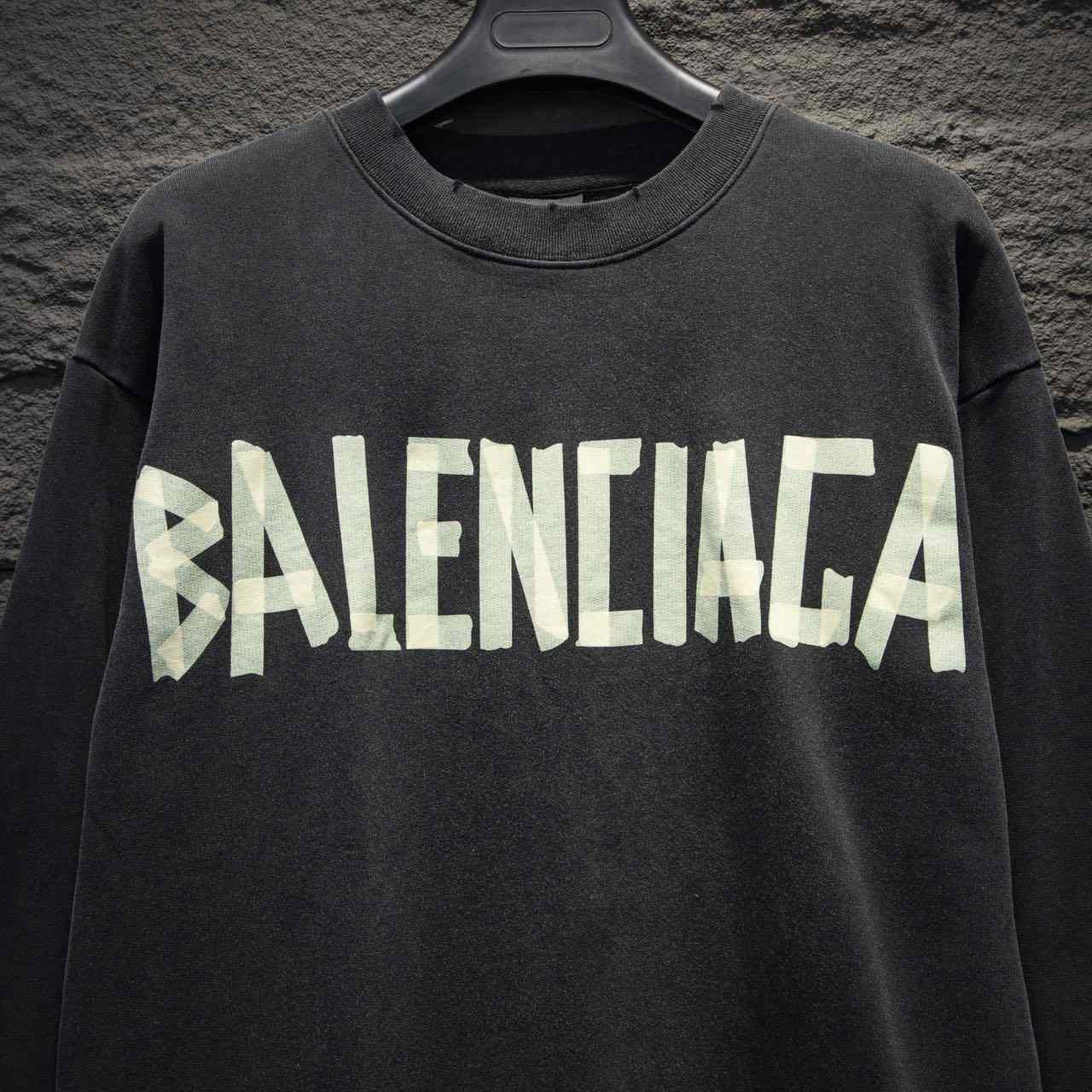 Balenciaga Tape Type Double Front Sweatshirt  - EUR FASHION