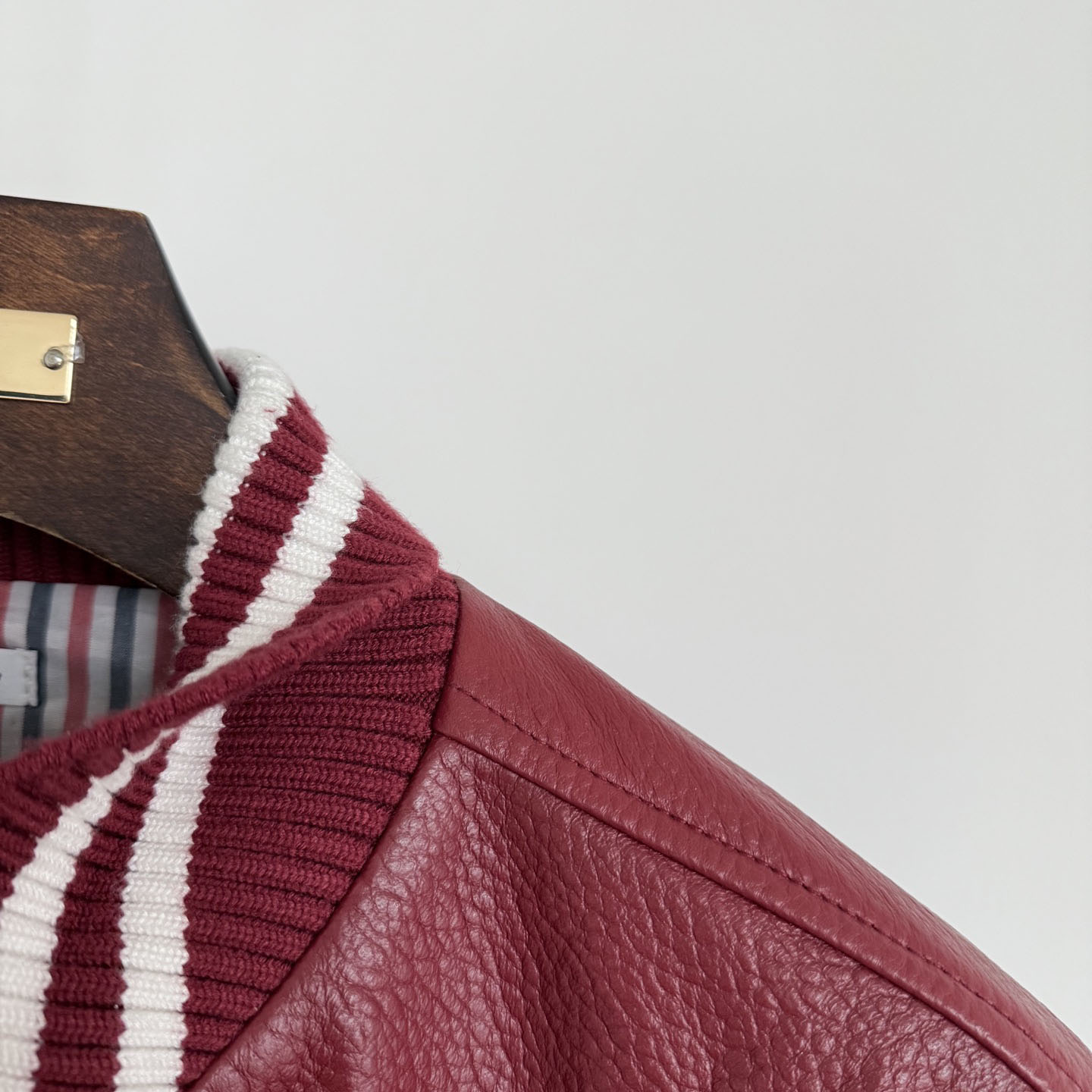 Thom Browne 4-bar Leather Bomber Jacket - EUR FASHION