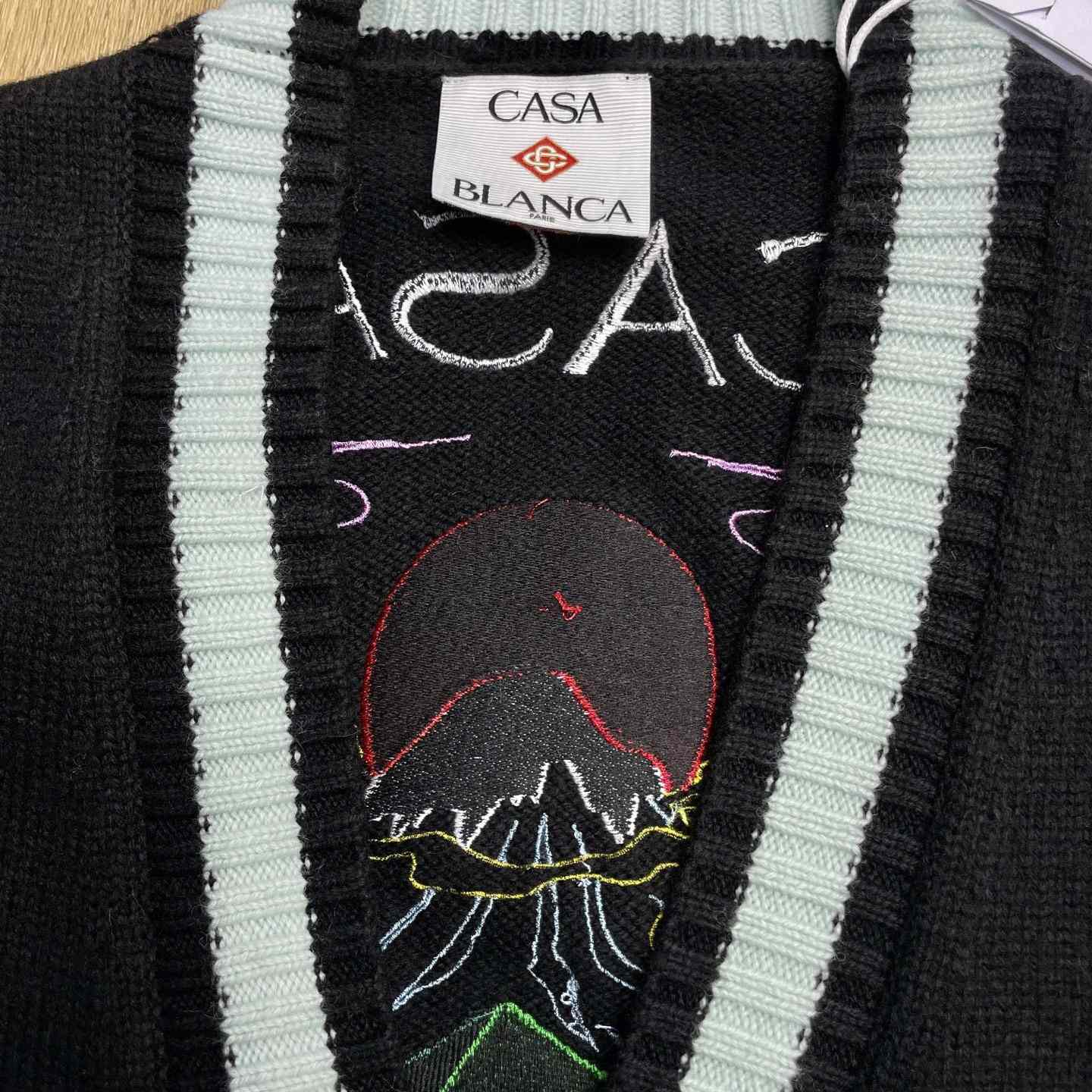 Casablanca Embroidered Panel Cardigan   Z6035 - EUR FASHION