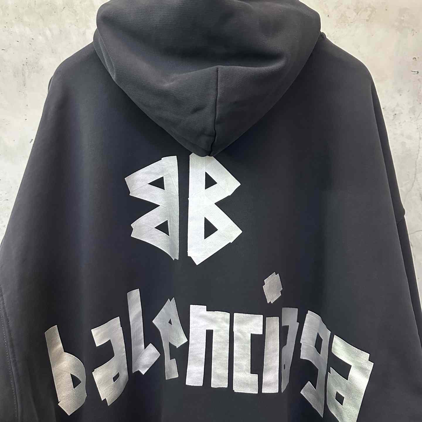 Balenciaga Tape Type Ripped Hoodie - EUR FASHION