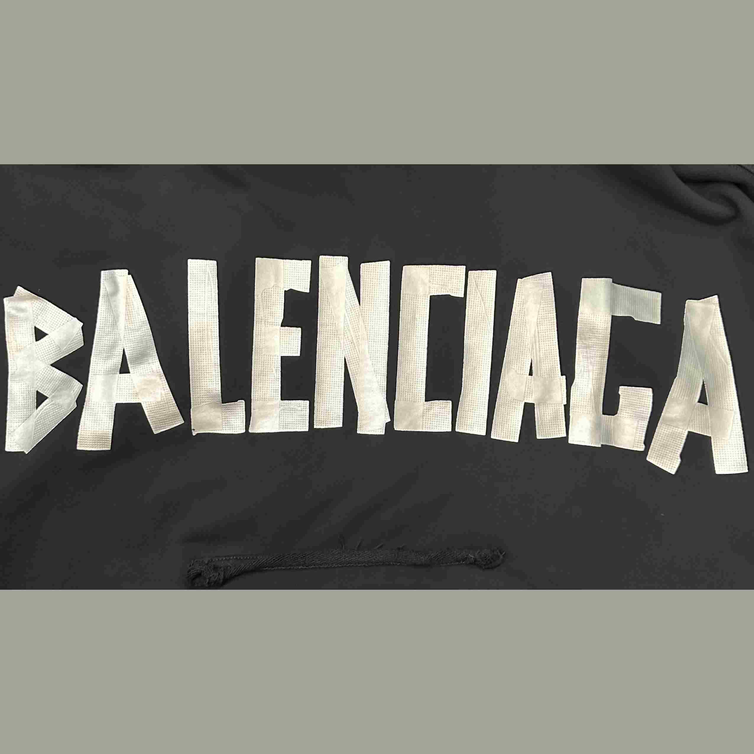 Balenciaga Tape Type Ripped Hoodie - EUR FASHION