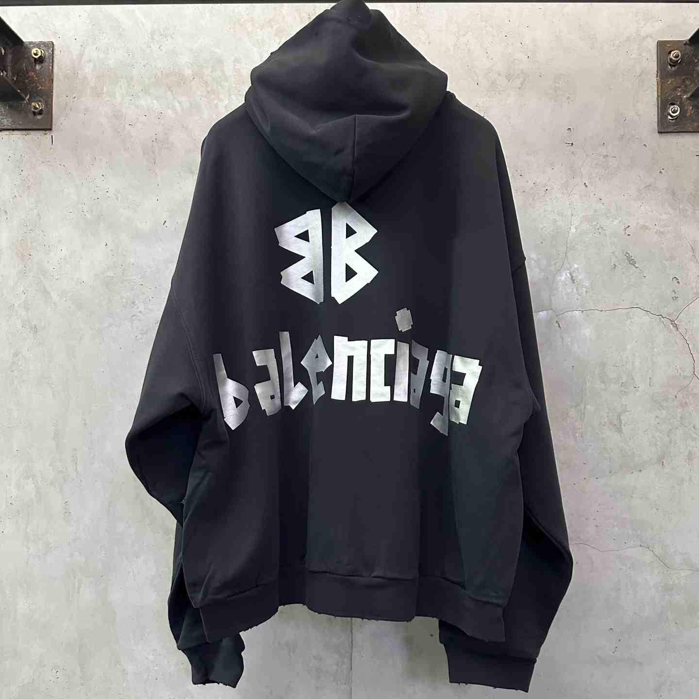 Balenciaga Tape Type Ripped Hoodie - EUR FASHION