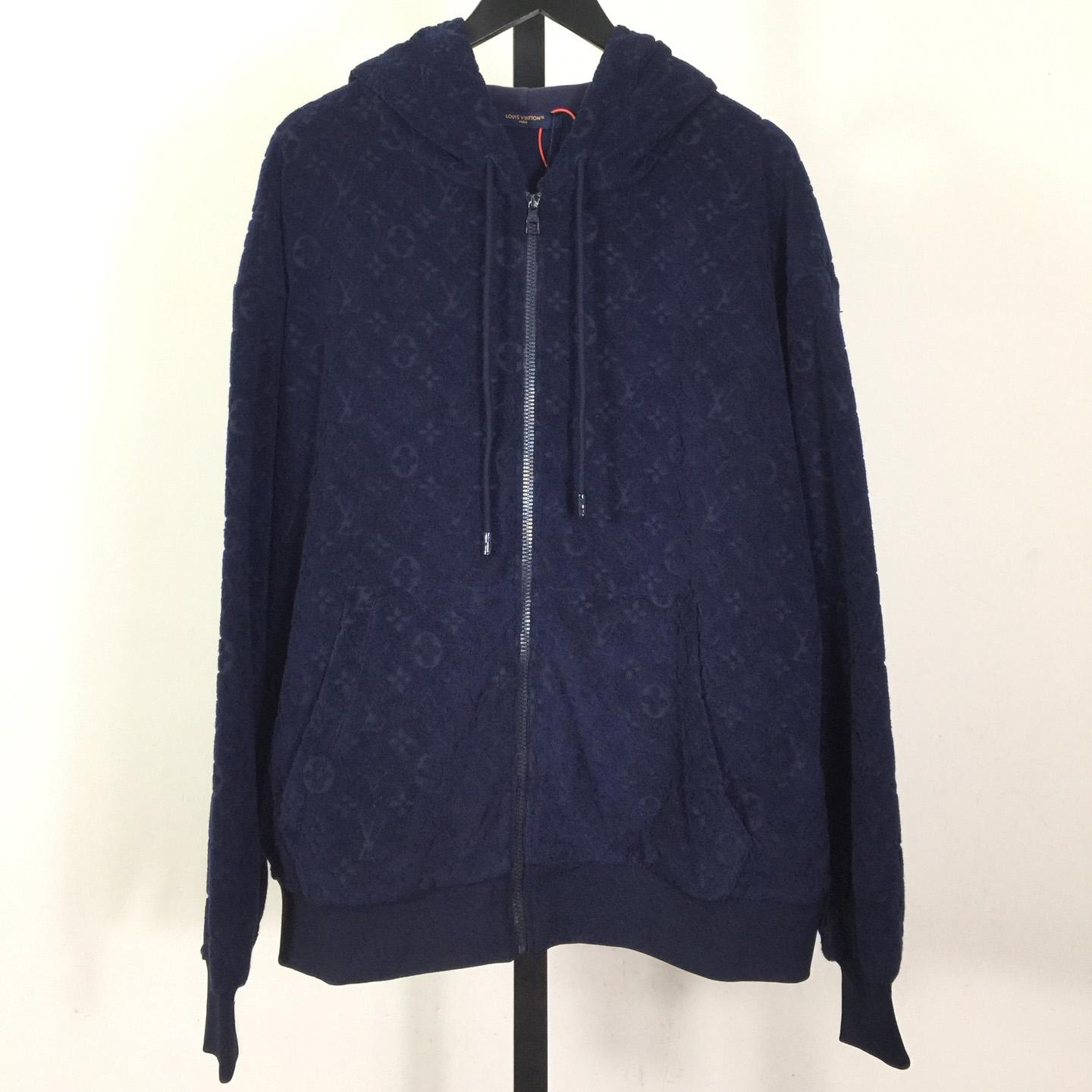 Louis Vuitton Monogram Terry Zip-Through Hoodie   1AHUWX - EUR FASHION