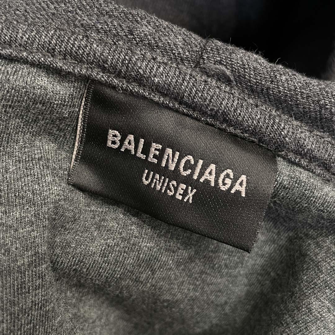 Balenciaga Men's Trompe L'œil Hoodie in Anthracite - EUR FASHION