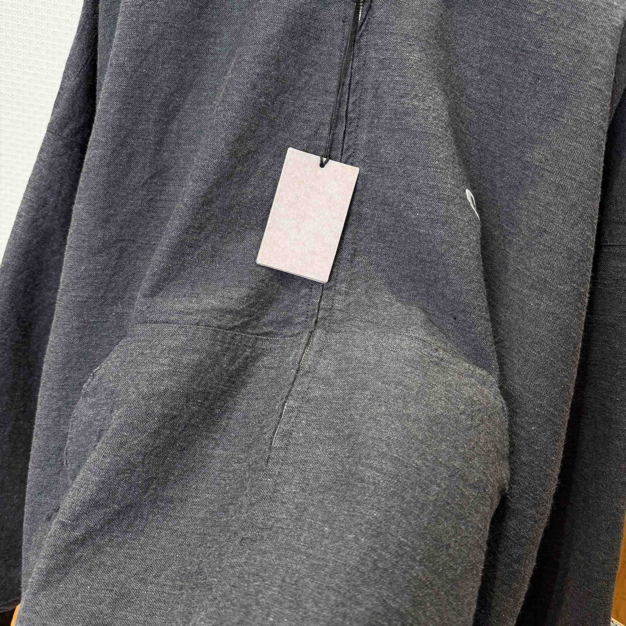 Balenciaga Men's Trompe L'œil Hoodie in Anthracite - EUR FASHION
