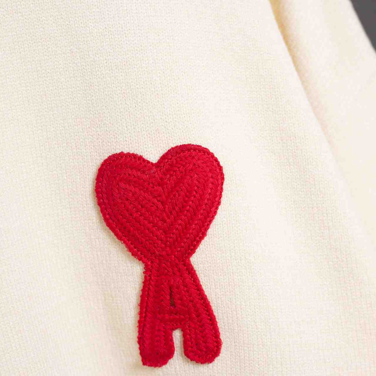 AMI Paris Ami De Coeur Patch Sweater - EUR FASHION