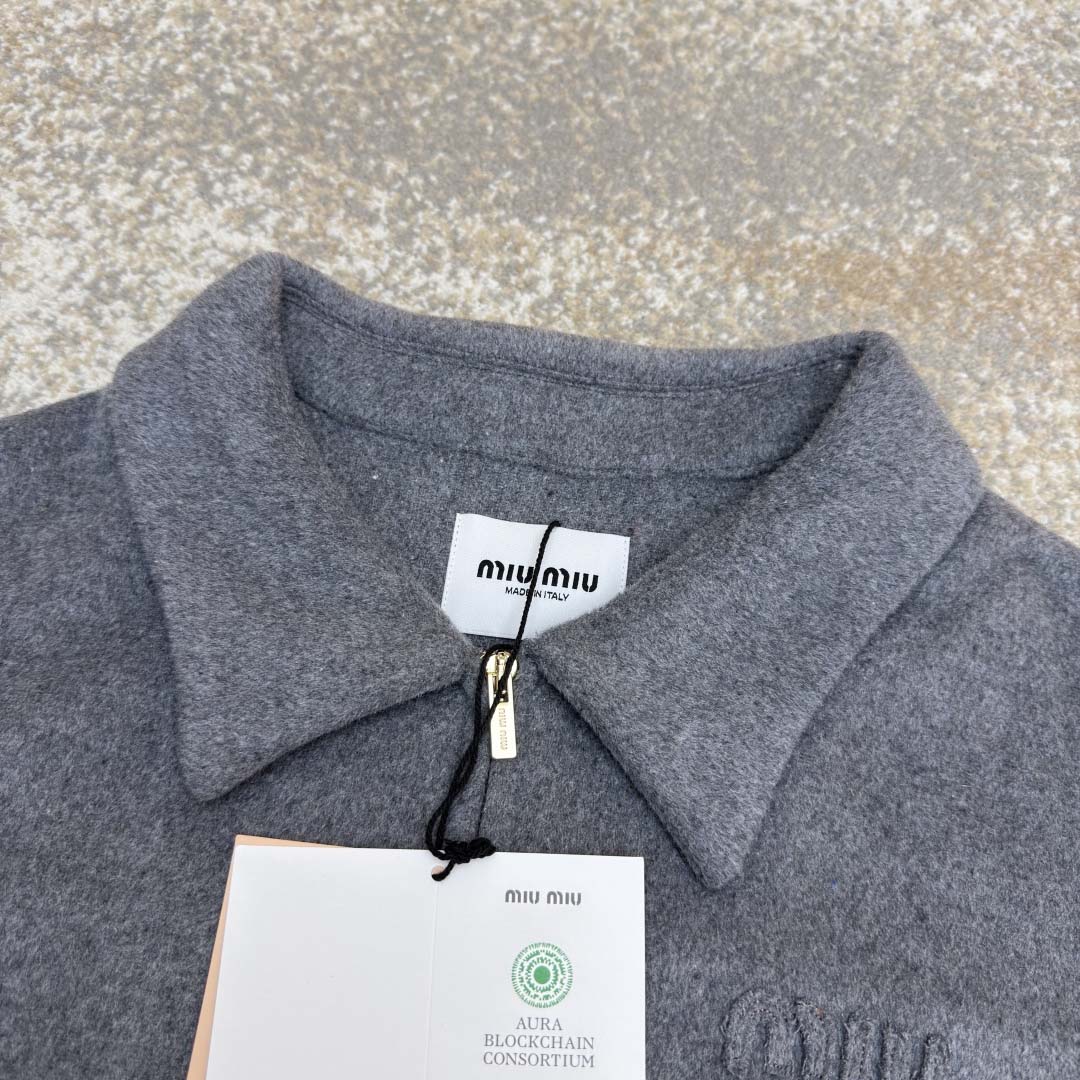 Miu Miu Double Cashmere Blouson Jacket - EUR FASHION