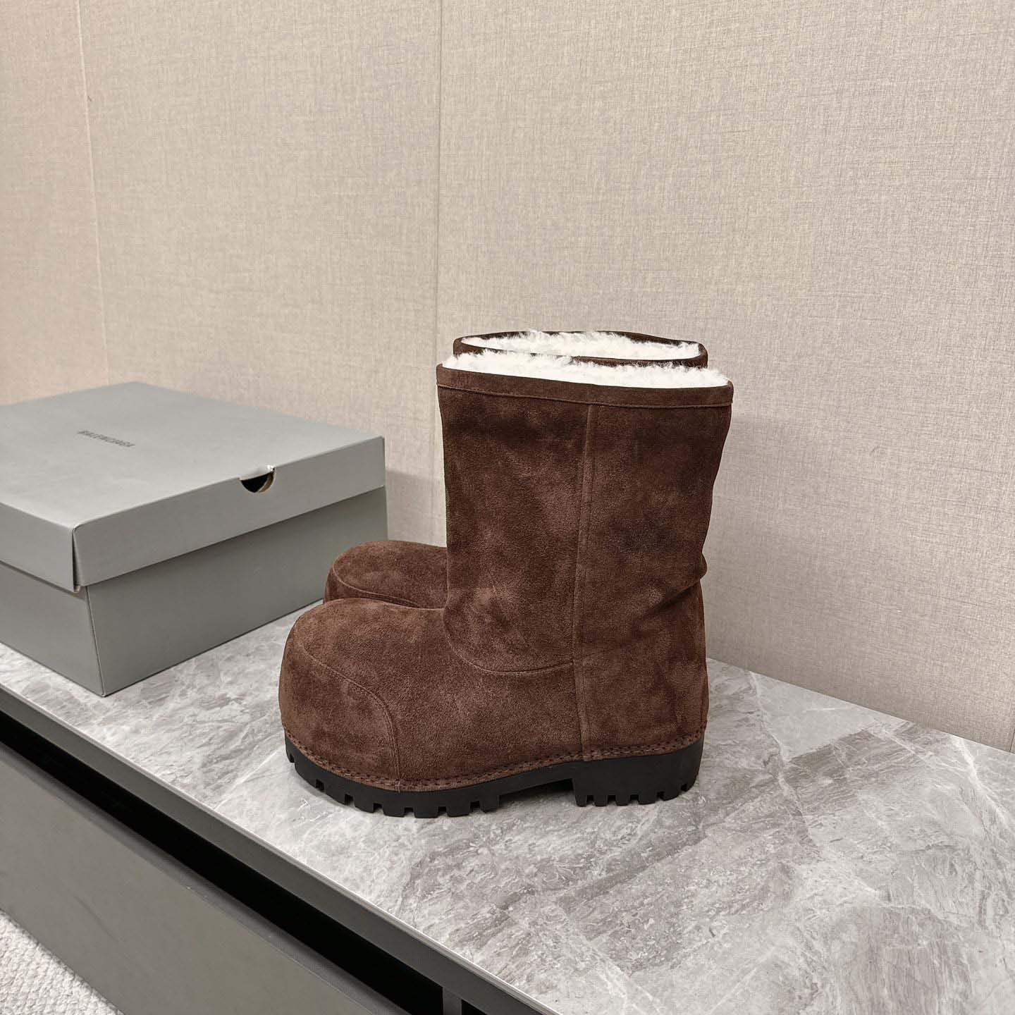 Balenciaga Alaska Fur High Boots - EUR FASHION