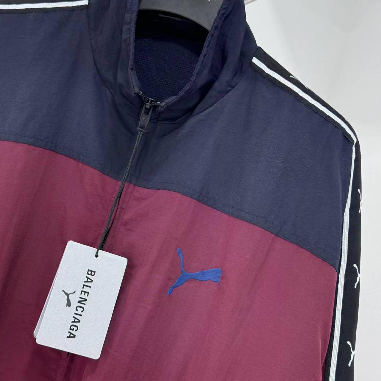 Balenciaga I PUMA Tracksuit Jacket in burgundy - EUR FASHION