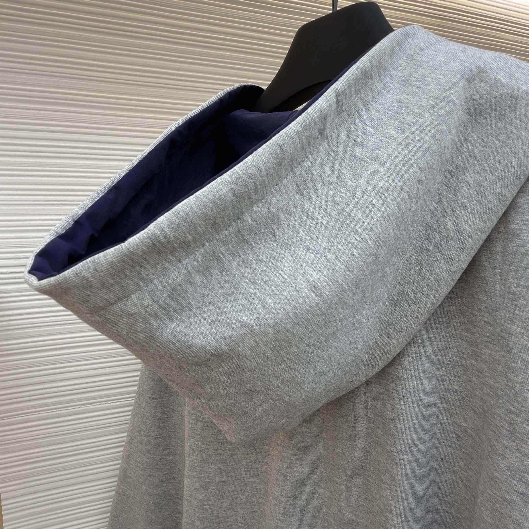 Balenciaga Navy Blue Reversible Jacket With Hood - EUR FASHION