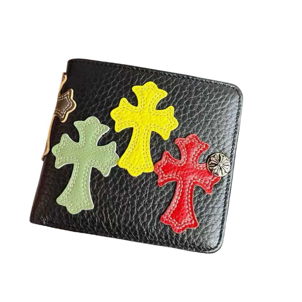 Chrome Heart Leather Cross Wallet - EUR FASHION