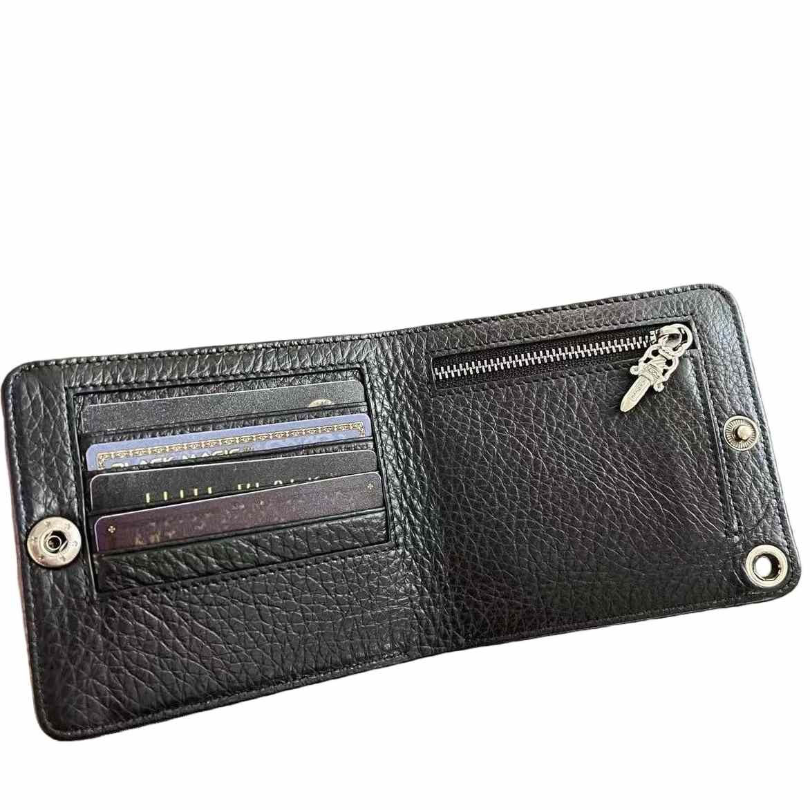 Chrome Heart Leather Cross Wallet - EUR FASHION