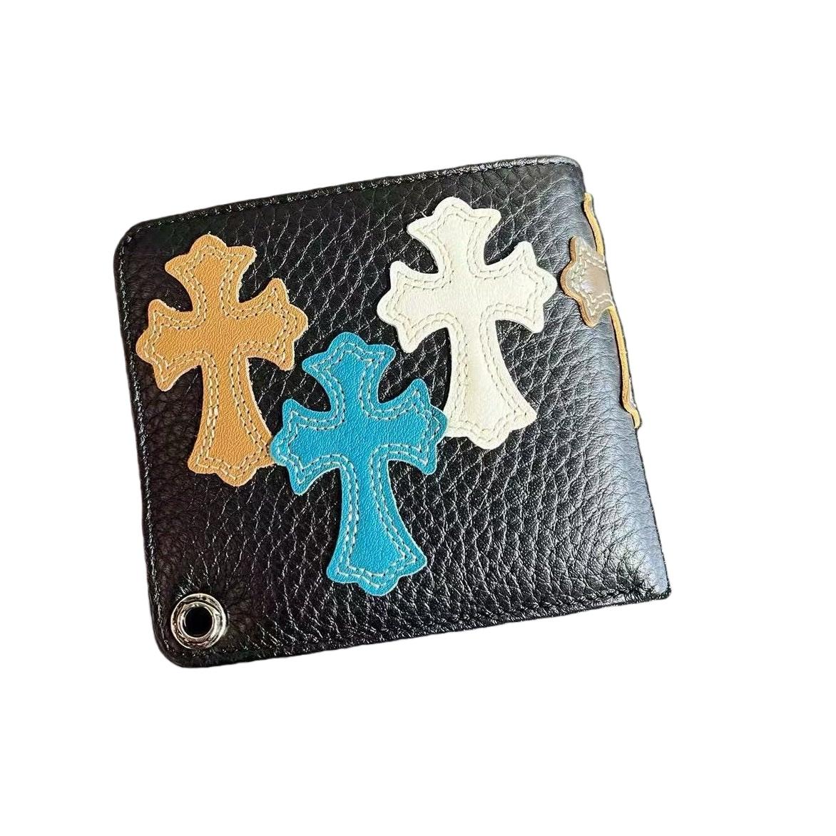 Chrome Heart Leather Cross Wallet - EUR FASHION