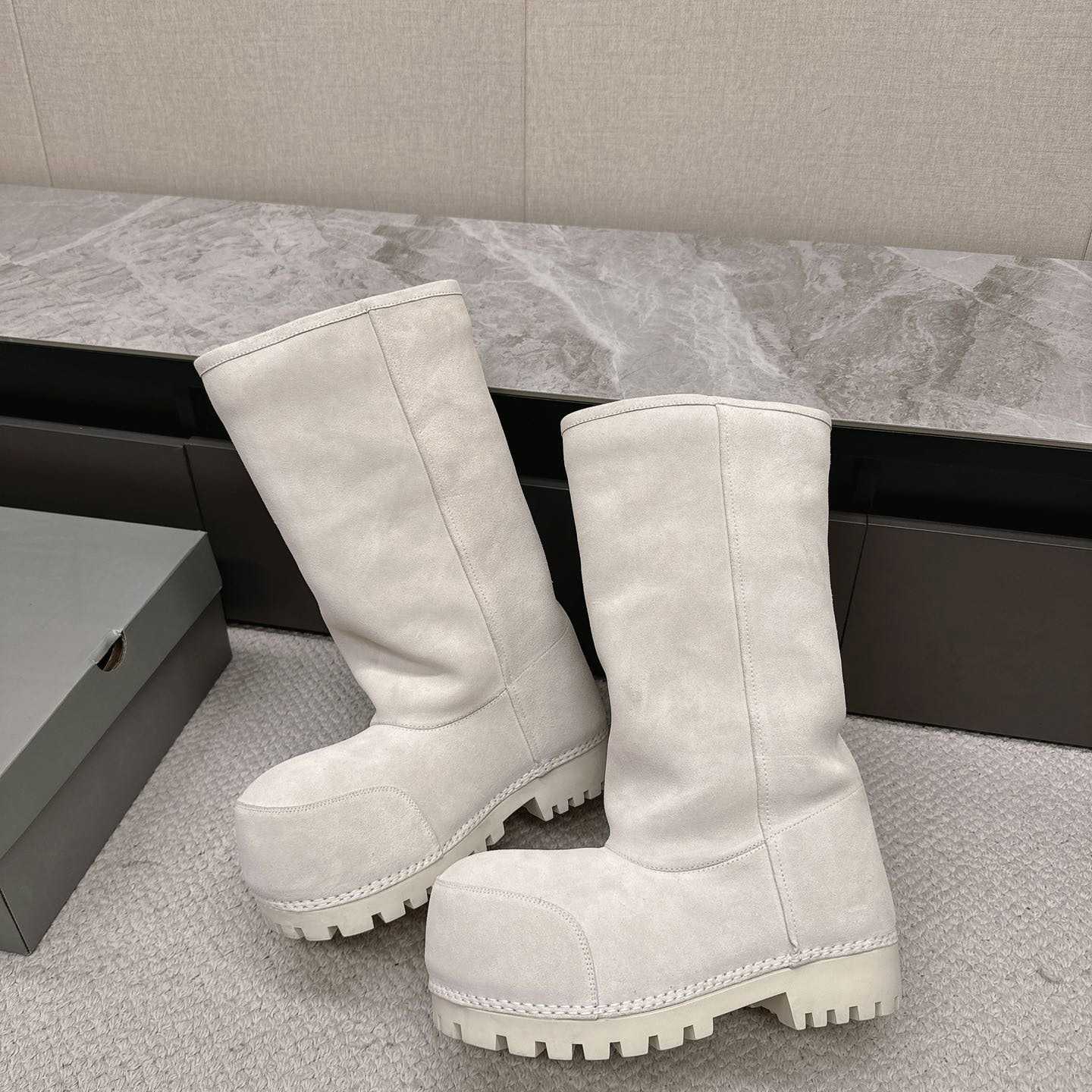 Balenciaga Alaska Fur High Boots - EUR FASHION