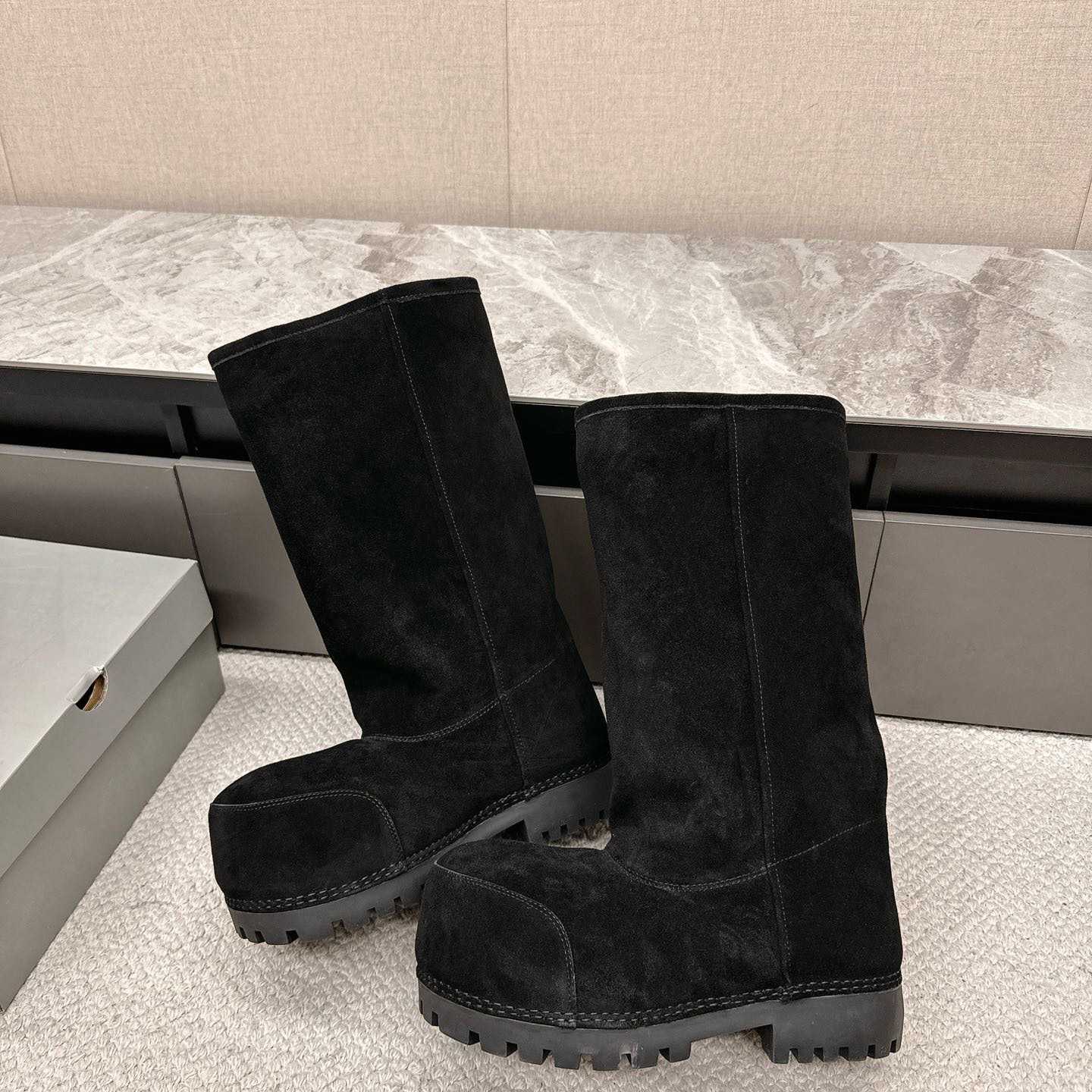 Balenciaga Alaska Fur High Boots - EUR FASHION