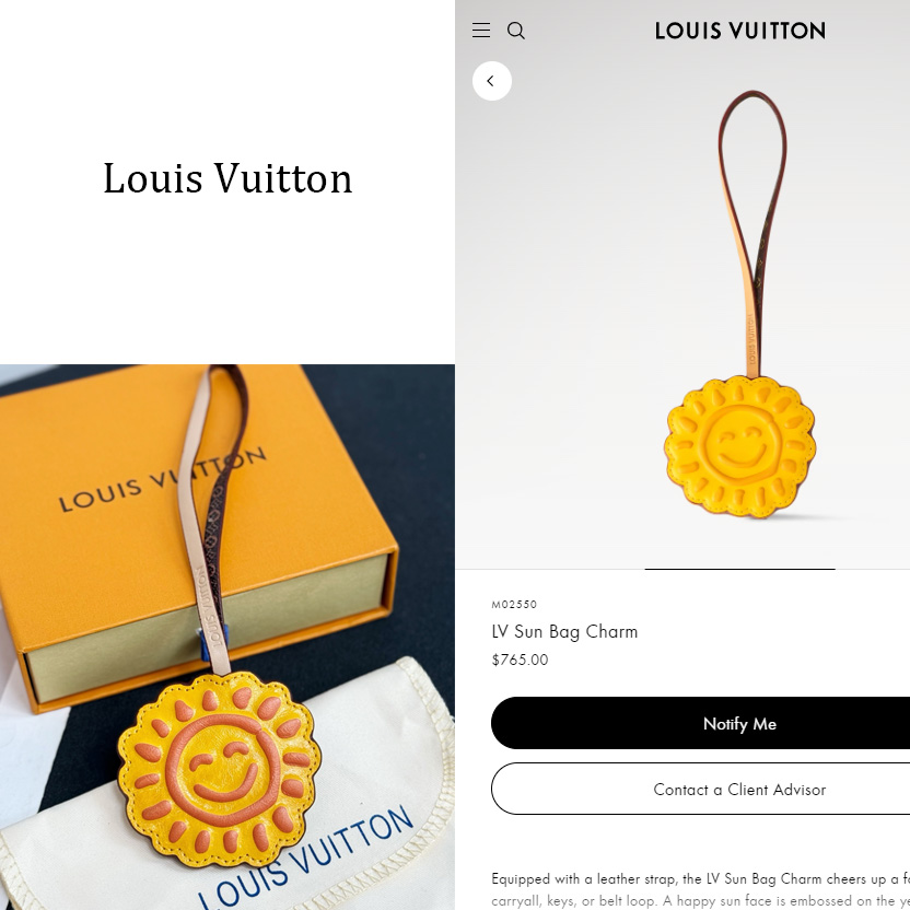 Louis Vuitton LV Sun Bag Charm   M02550 - EUR FASHION