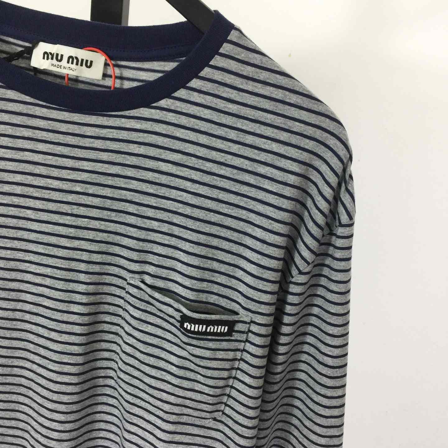 Miu Miu Long-sleeved Jersey T-shirt - EUR FASHION