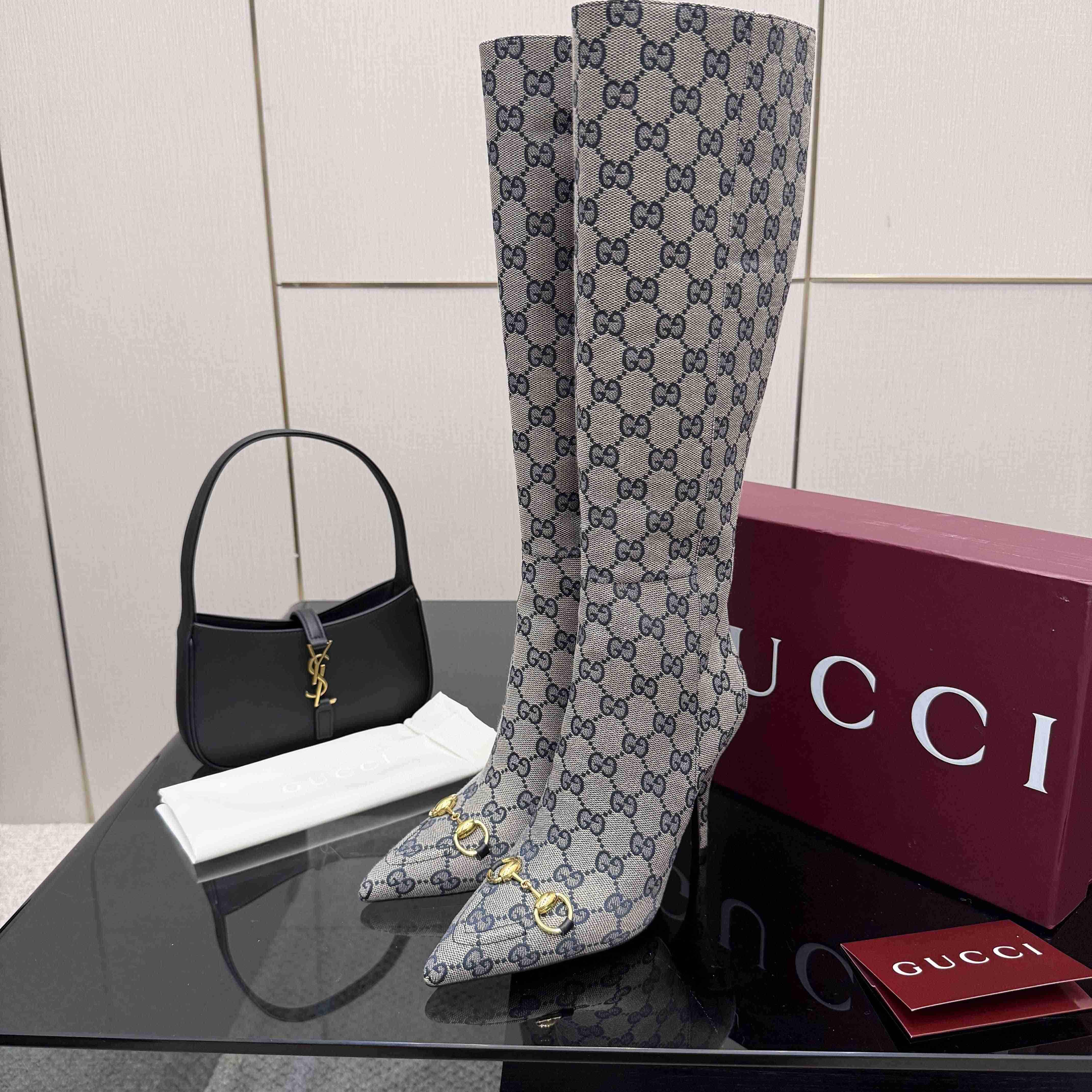 Gucci GG Monogram Knee-high Boots - EUR FASHION