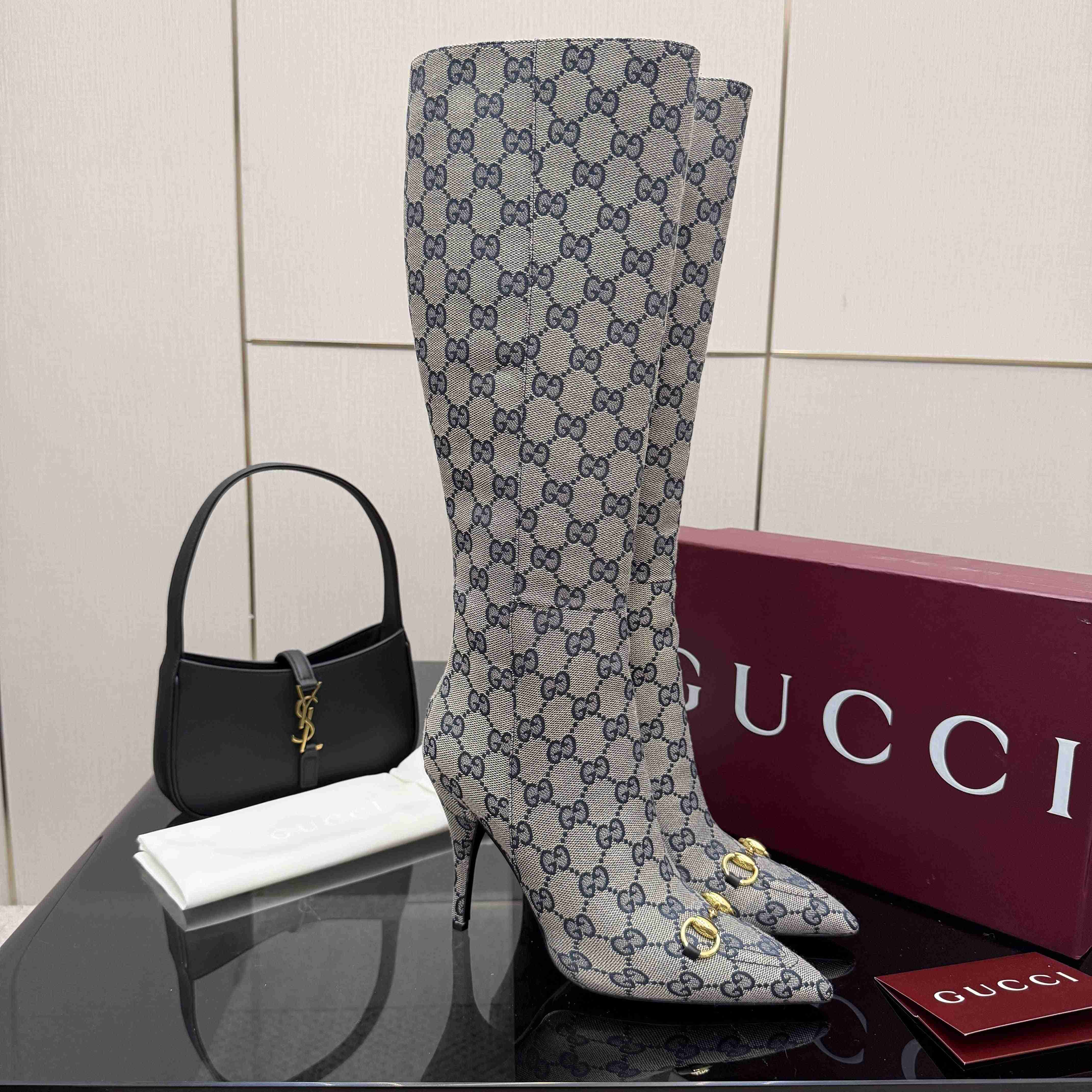 Gucci GG Monogram Knee-high Boots - EUR FASHION