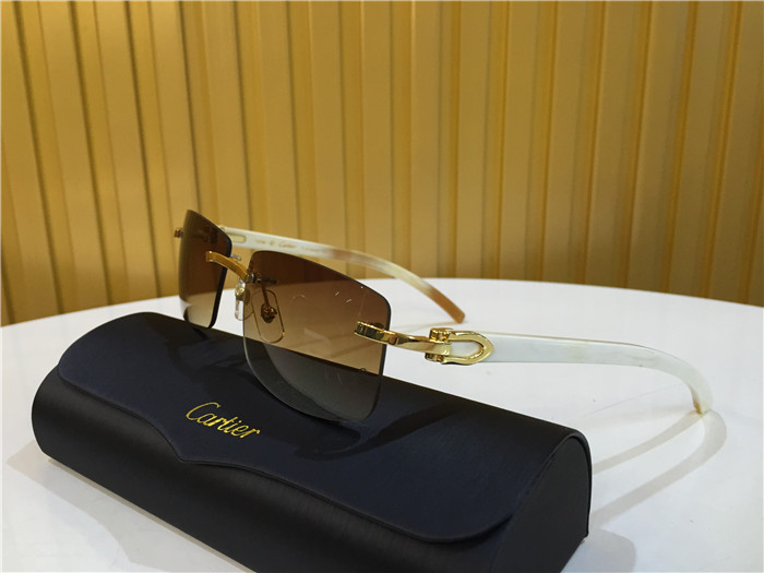 Cartier 3524012 Weiße Buffalo-Brille in Gold - EUR FASHION