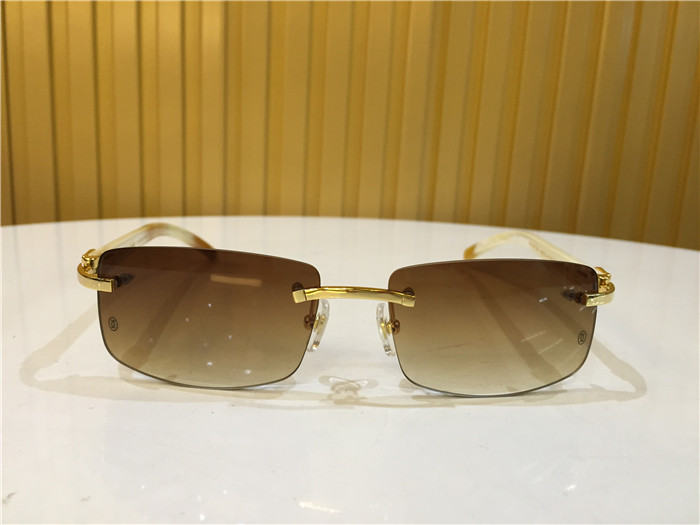 Cartier 3524012 Weiße Buffalo-Brille in Gold - EUR FASHION