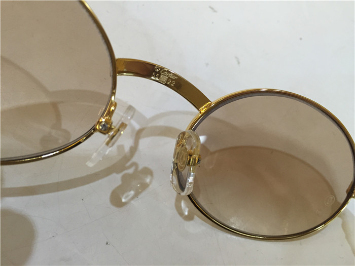 Cartier 7550178 55-22 White Curve Cattle Horn Sonnenbrille in Goldbraun - EUR FASHION