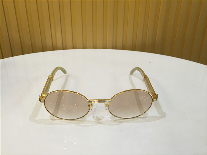 Cartier 7550178 55-22 White Curve Cattle Horn Sonnenbrille in Goldbraun - EUR FASHION