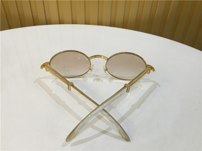 Cartier 7550178 55-22 White Curve Cattle Horn Sonnenbrille in Goldbraun - EUR FASHION