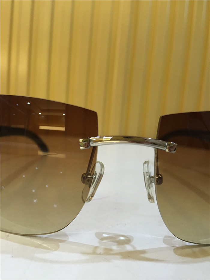 Cartier 4189705 White Mix Black Buffalo Sonnenbrille in Silber - EUR FASHION