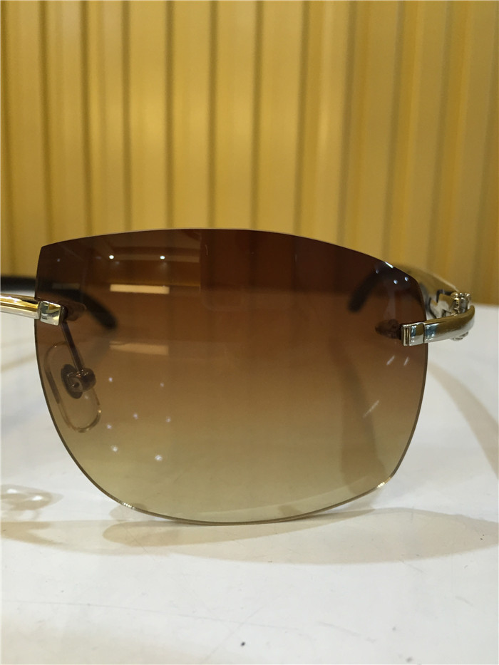 Cartier 4189705 White Mix Black Buffalo Sonnenbrille in Silber - EUR FASHION