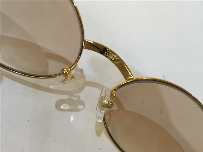 Cartier 7550178 55-22 Black Curve Cattle Horn Sonnenbrille in Goldbraun - EUR FASHION