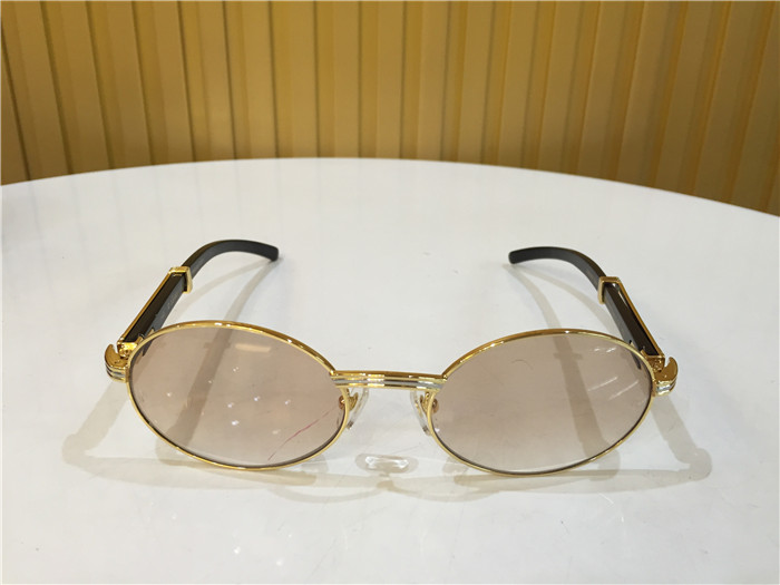 Cartier 7550178 55-22 Black Curve Cattle Horn Sonnenbrille in Goldbraun - EUR FASHION