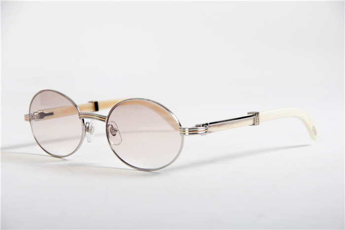 Cartier 7550178 57-22 White Curve Cattle Horn Sonnenbrille in Goldbraun - EUR FASHION