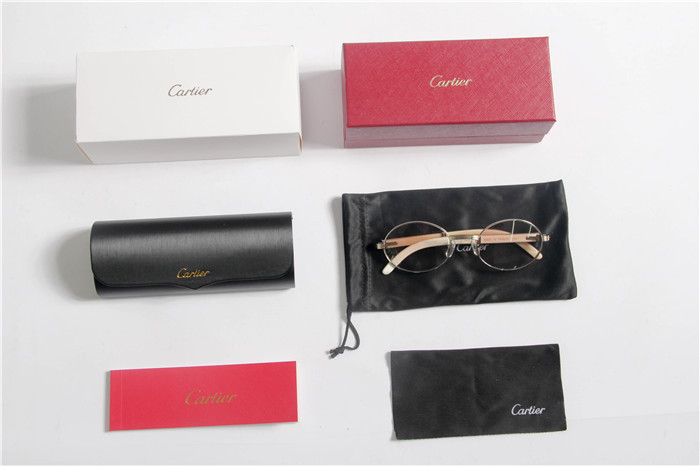 Cartier 7550178 57-22 White Curve Cattle Horn Sonnenbrille in Goldbraun - EUR FASHION