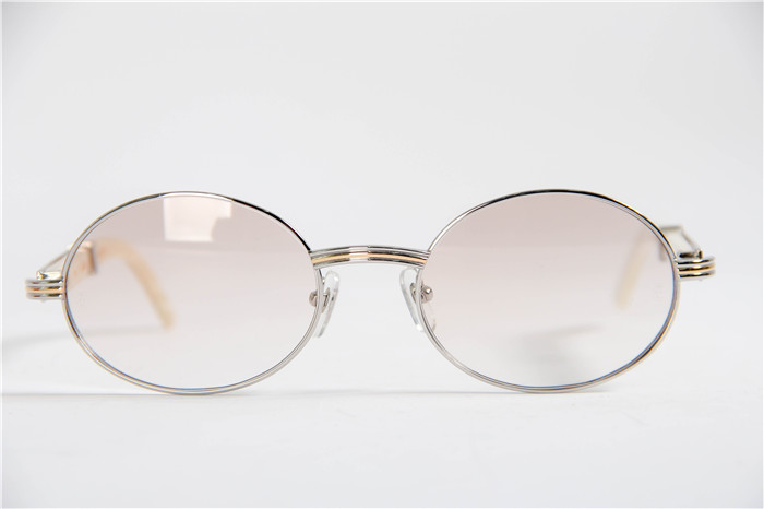 Cartier 7550178 57-22 White Curve Cattle Horn Sonnenbrille in Goldbraun - EUR FASHION