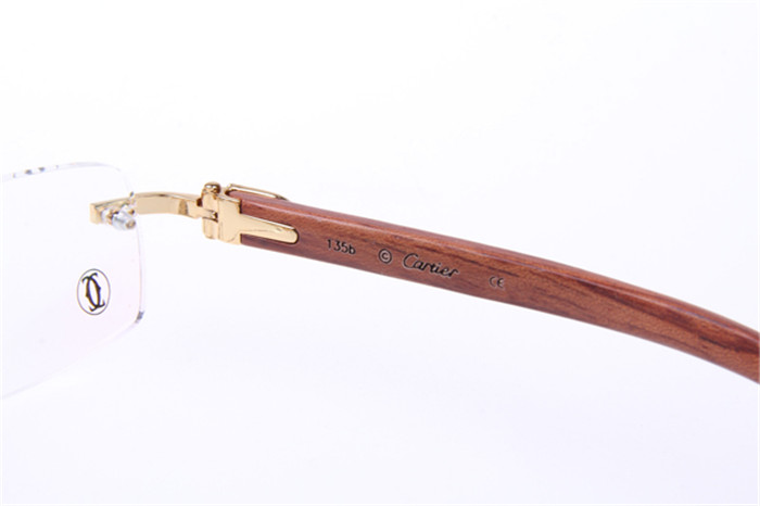 Cartier 3524013 Holzbrille in Gold - EUR FASHION