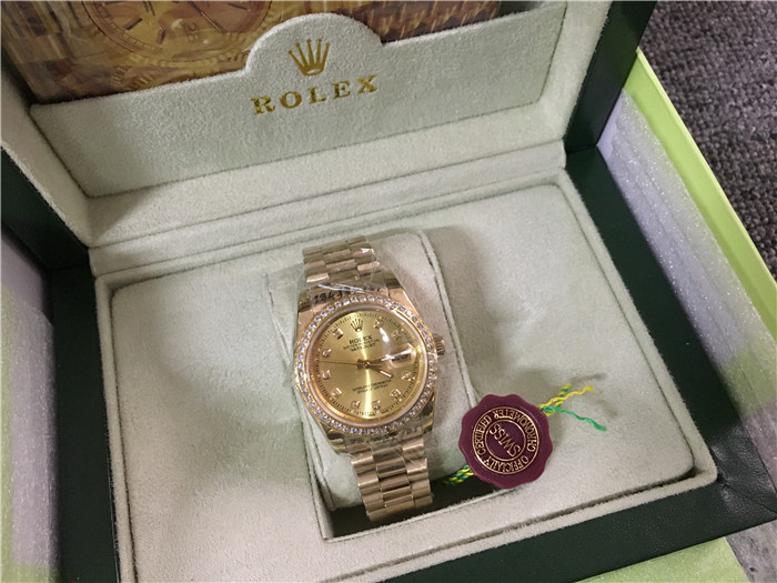 Hochwertige Rolex Oyster Perpetua Pearlmaster 28/31/36 Gelbgold-Diamantuhr - EUR FASHION