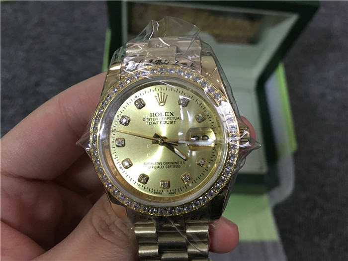 Hochwertige Rolex Oyster Perpetua Pearlmaster 28/31/36 Gelbgold-Diamantuhr - EUR FASHION