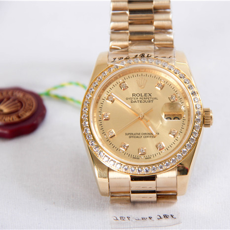 Hochwertige Rolex Oyster Perpetua Pearlmaster 28/31/36 Gelbgold-Diamantuhr - EUR FASHION